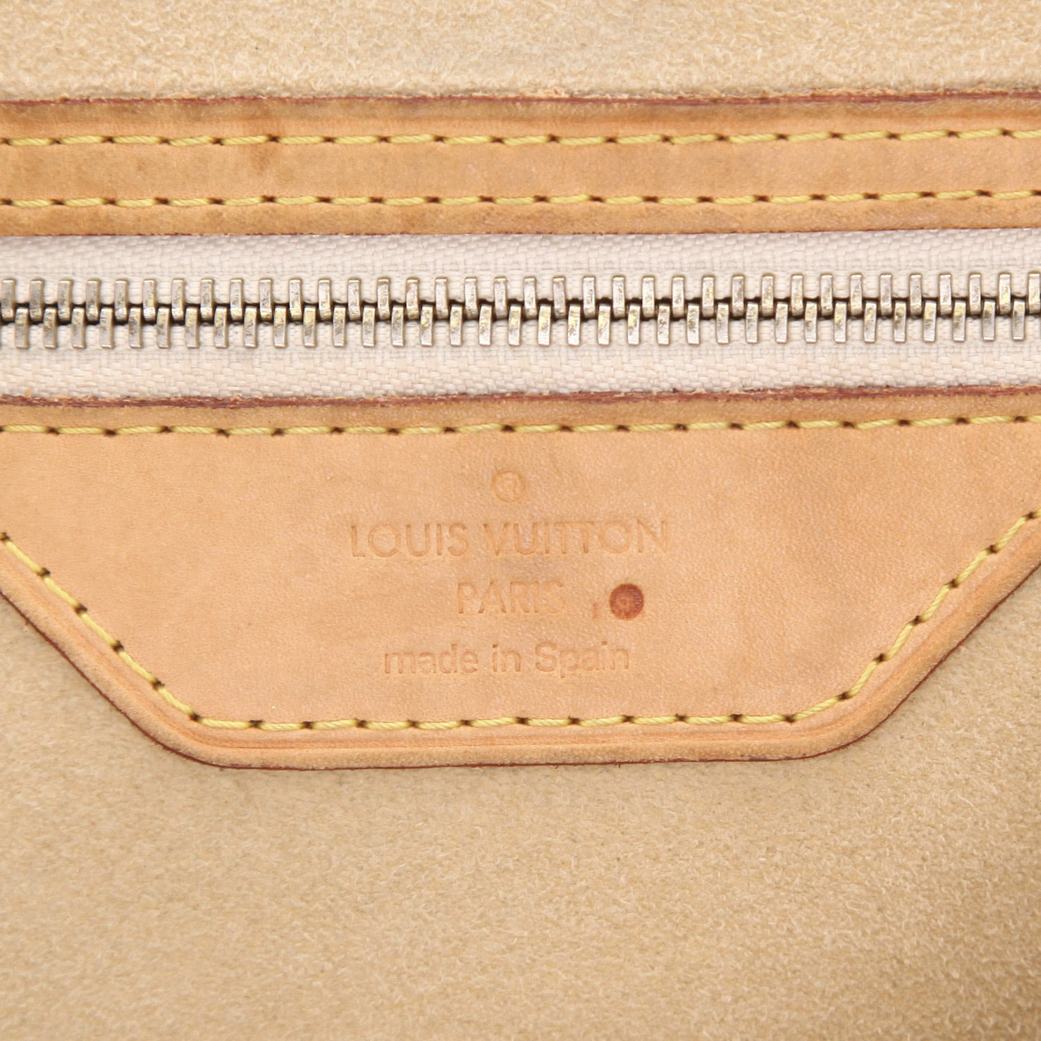 Bolso Cabás Louis Vuitton  Hampstead en lona a cuadros azul celeste y cuero natural - Detail D2