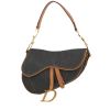 Dior  Saddle handbag  in navy blue denim canvas  and gold leather - 00pp thumbnail