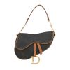 Dior  Saddle handbag  in navy blue denim canvas  and gold leather - 360 thumbnail