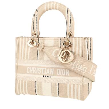 Bolso de mano Dior  Lady D-Lite en lona beige