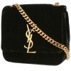 Sac bandoulière Saint Laurent  Jamie petit modèle  en velours noir - 00pp thumbnail