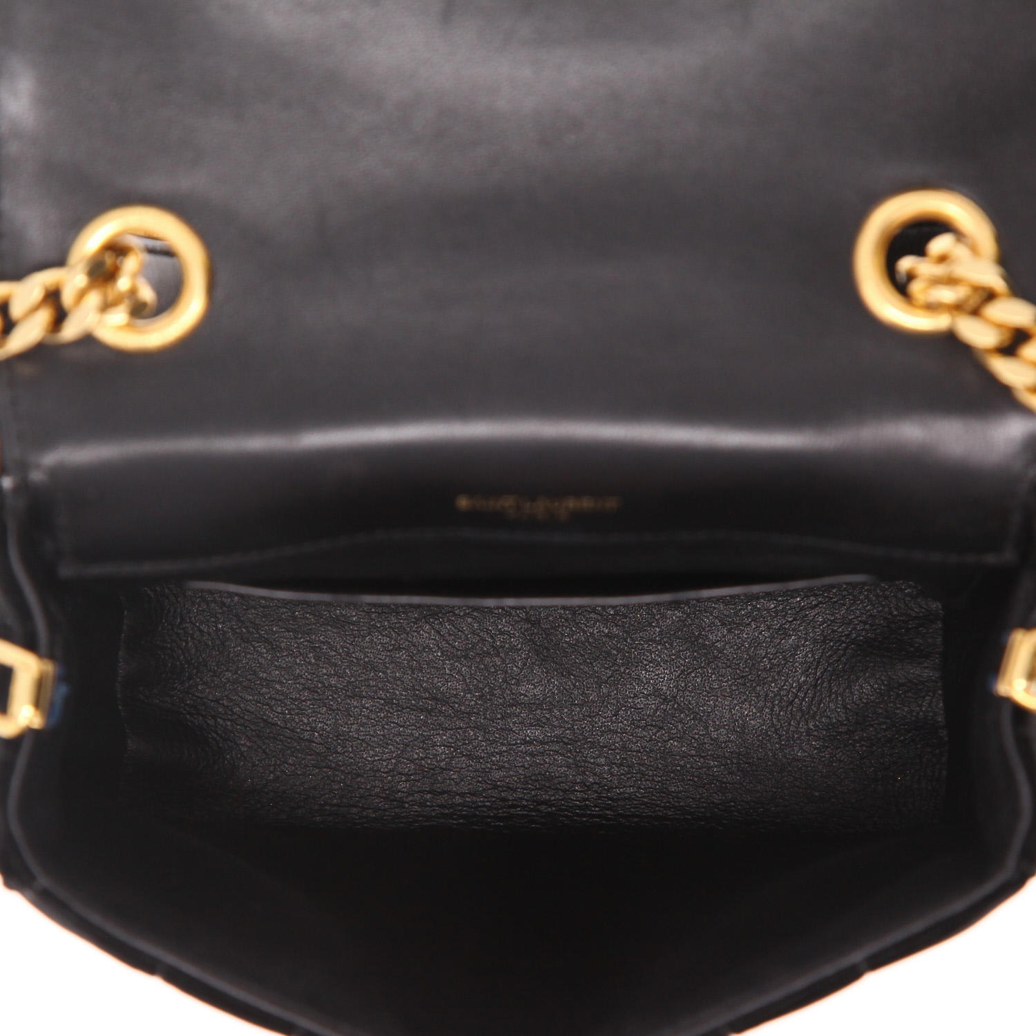 Sac bandoulière Saint Laurent  Jamie petit modèle  en velours noir - Detail D3