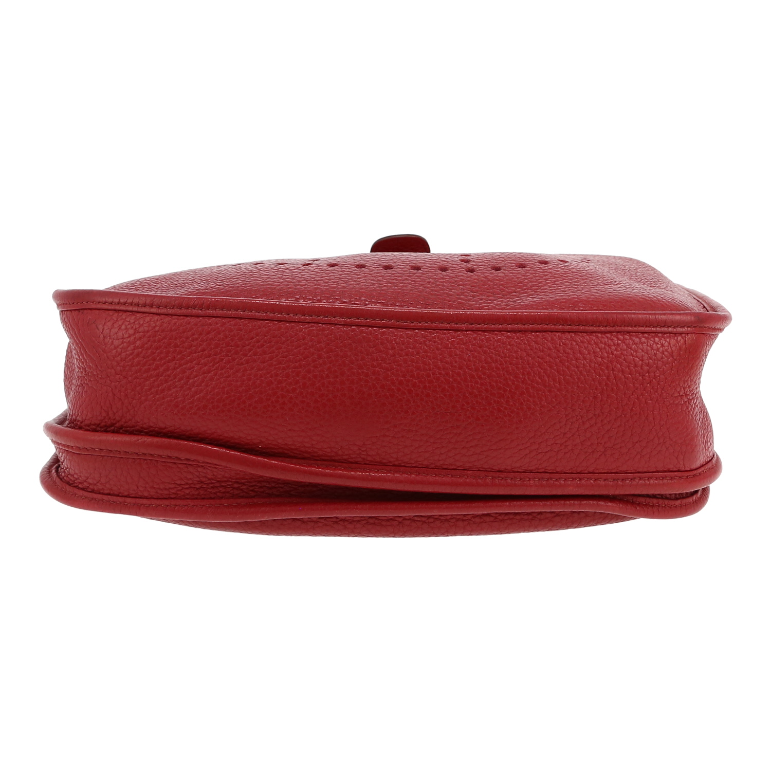Bolso bandolera Hermès  Evelyne III en cuero togo rojo H - Detail D1