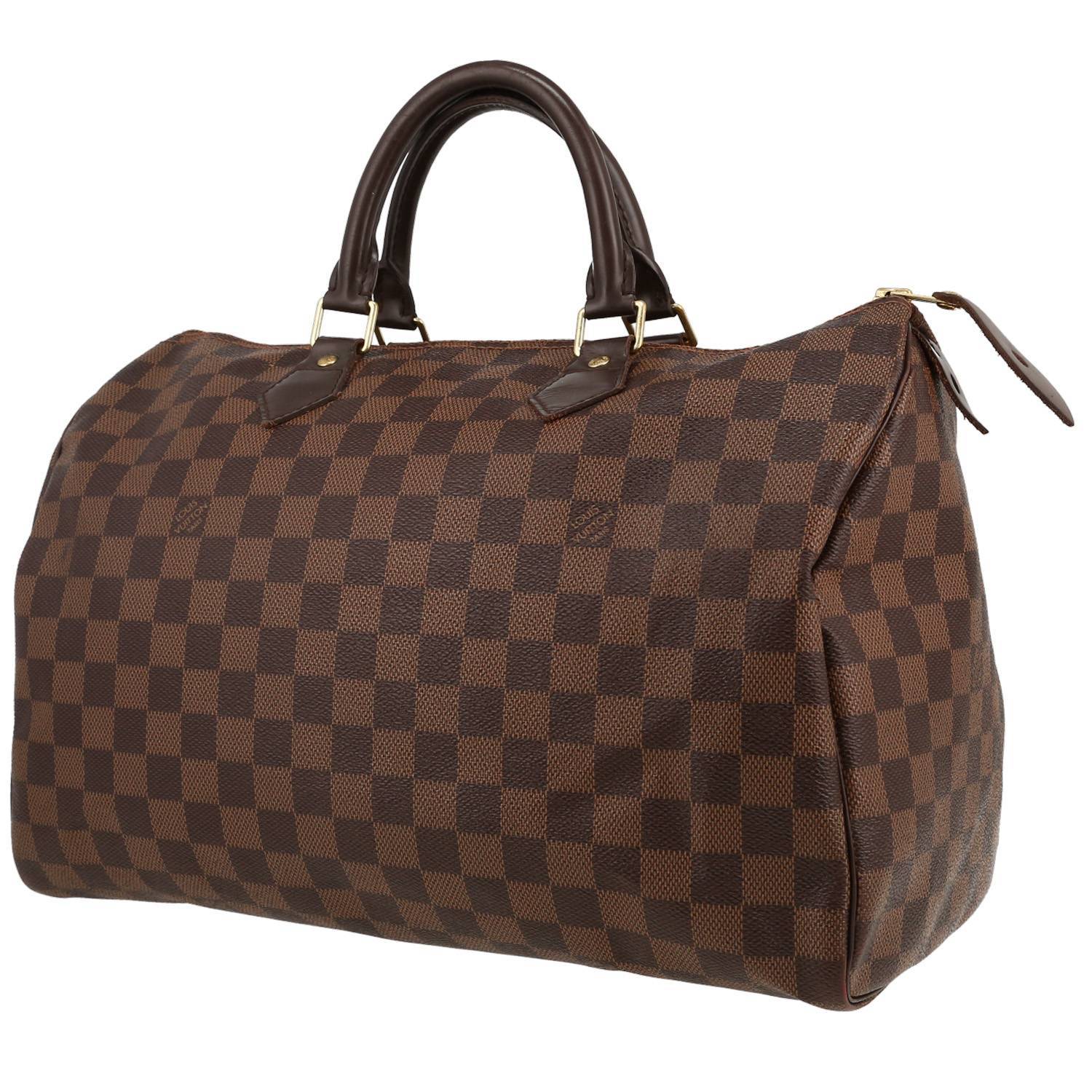 Sac à main Louis Vuitton Speedy 35 en toile damier ébène