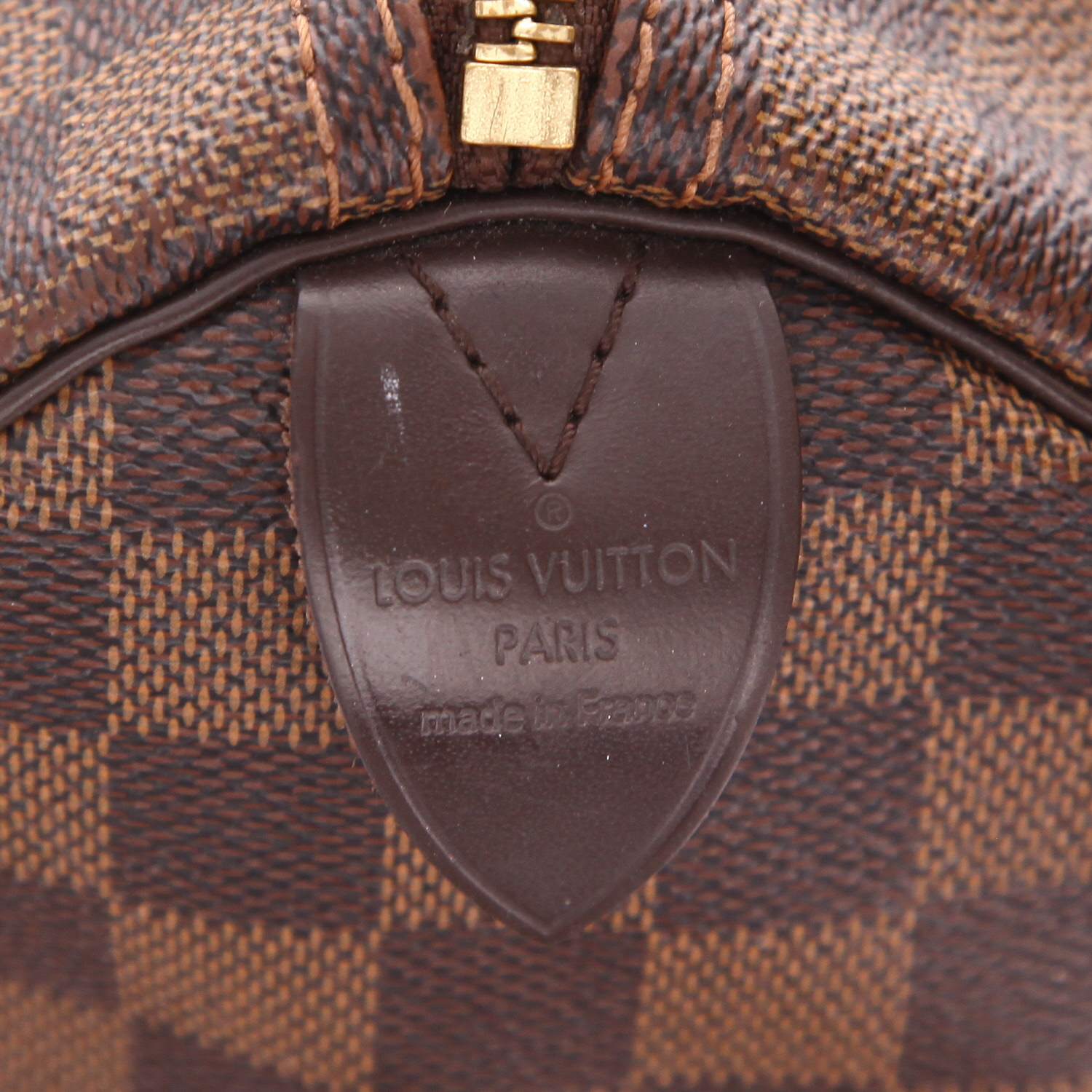 Bolso de mano Louis Vuitton  Speedy 35 en lona a cuadros ébano - Detail D2