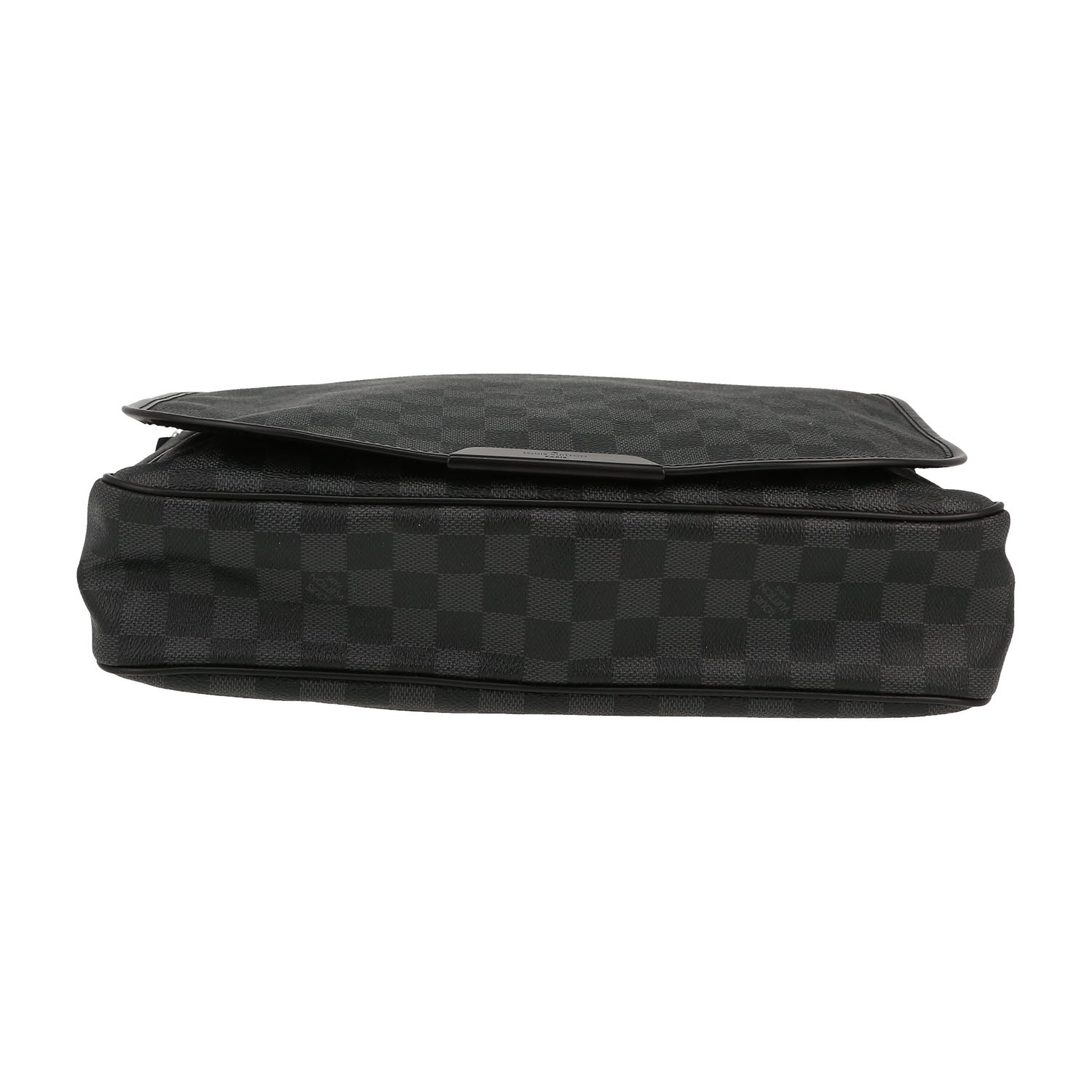 Louis Vuitton ‘Daniel’ shoulder bag in Graphite Damier canvas and grey leather - Detail D1