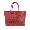 Sac cabas Goyard  Saint-Louis en toile Goyardine rouge et cuir rouge - 360 thumbnail