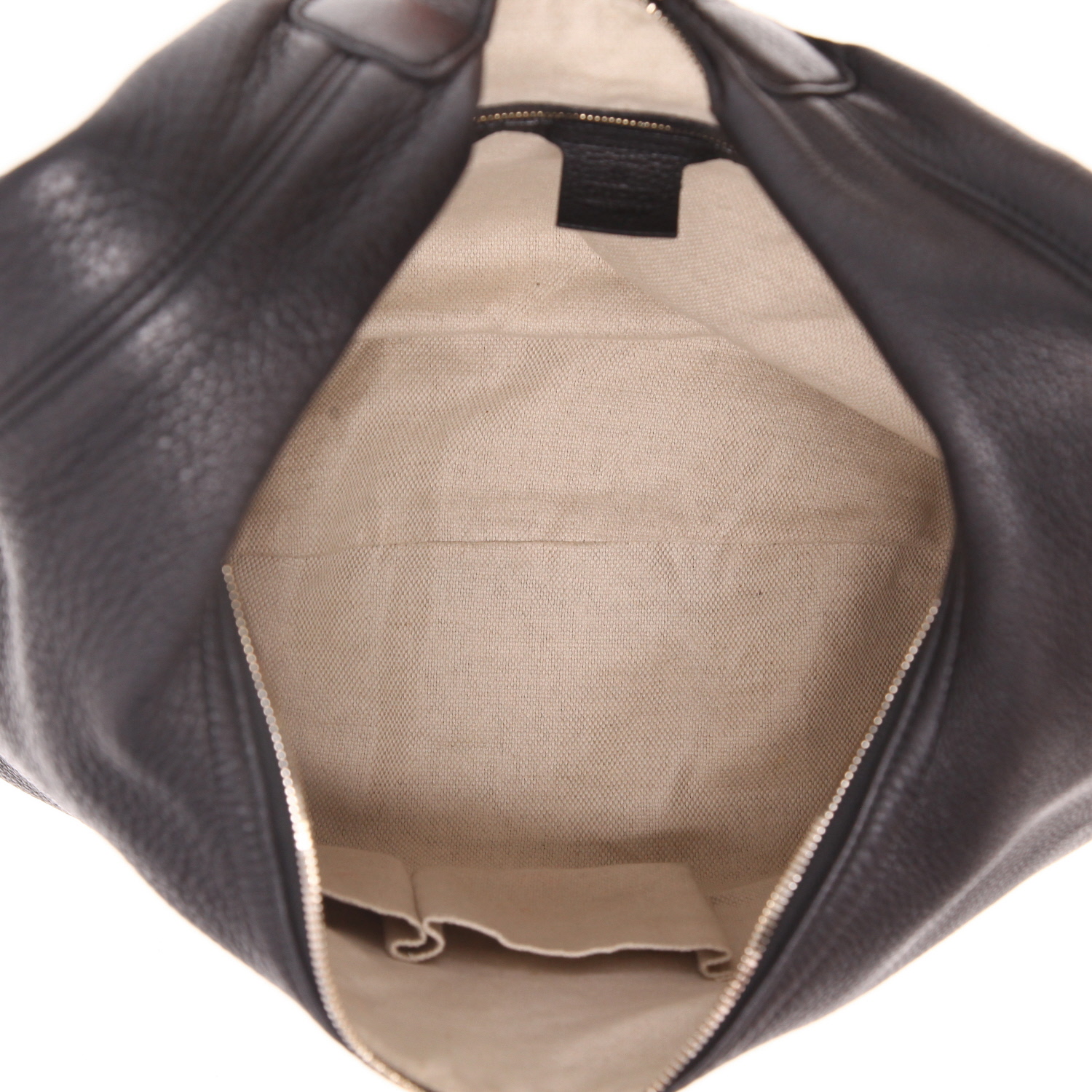 Gucci  Soho shopping bag  in black grained leather - Detail D3