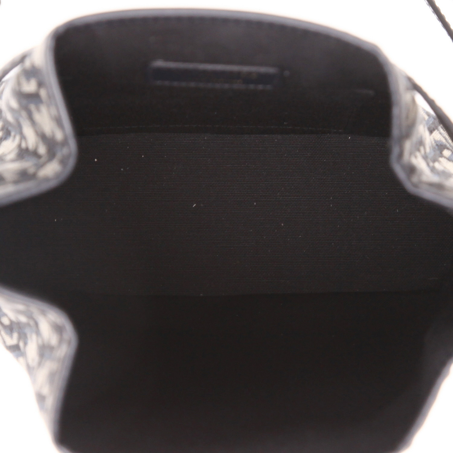 Sac bandoulière Dior  Cest Dior en toile monogram Oblique bleue et cuir bleu - Detail D3