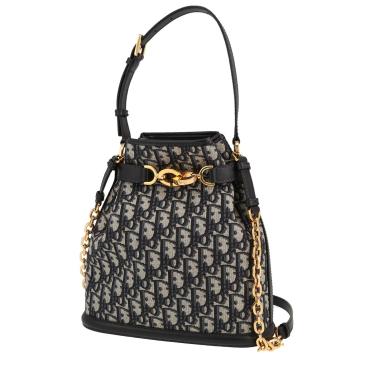 Bolso bandolera Dior  Cest Dior en lona Monogram Oblique azul y cuero azul