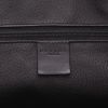 Celine  Vintage bag worn on the shoulder or carried in the hand  in brown and black "Triomphe" canvas  and black leather - Detail D2 thumbnail