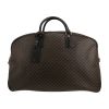 Celine   travel bag  in brown "Triomphe" canvas  and black leather - Detail D1 thumbnail