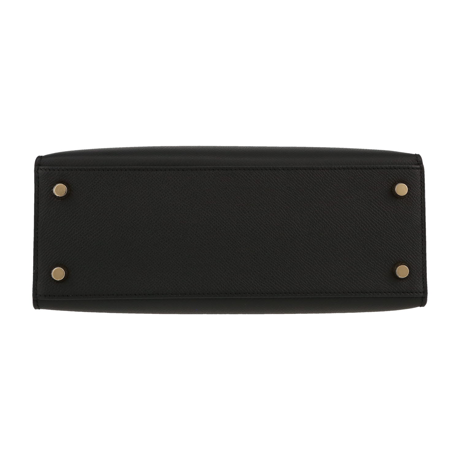 Bolso de mano Hermès  Kelly 25 cm en cuero epsom negro - Detail D1