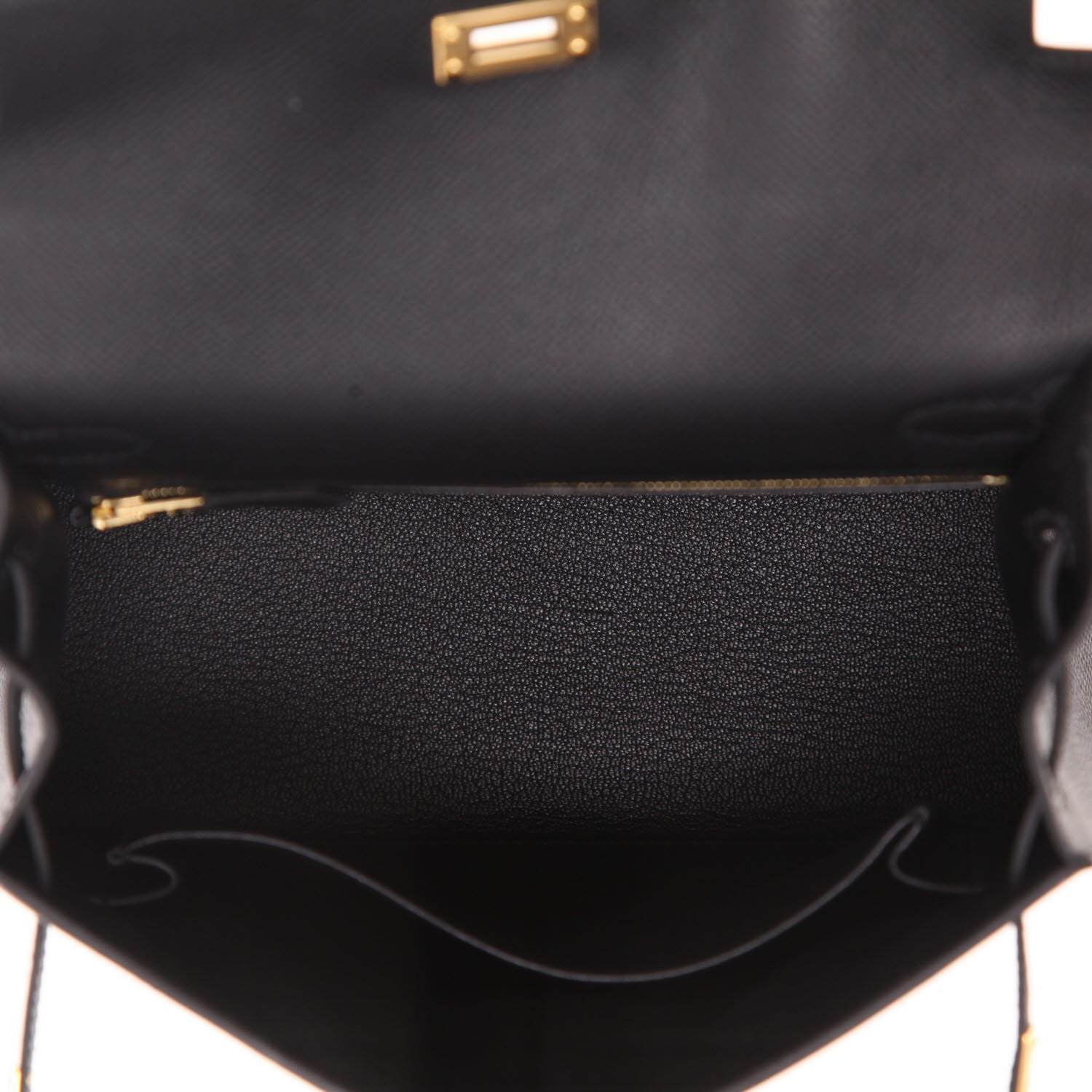 Hermès  Kelly 25 cm handbag  in black epsom leather - Detail D3
