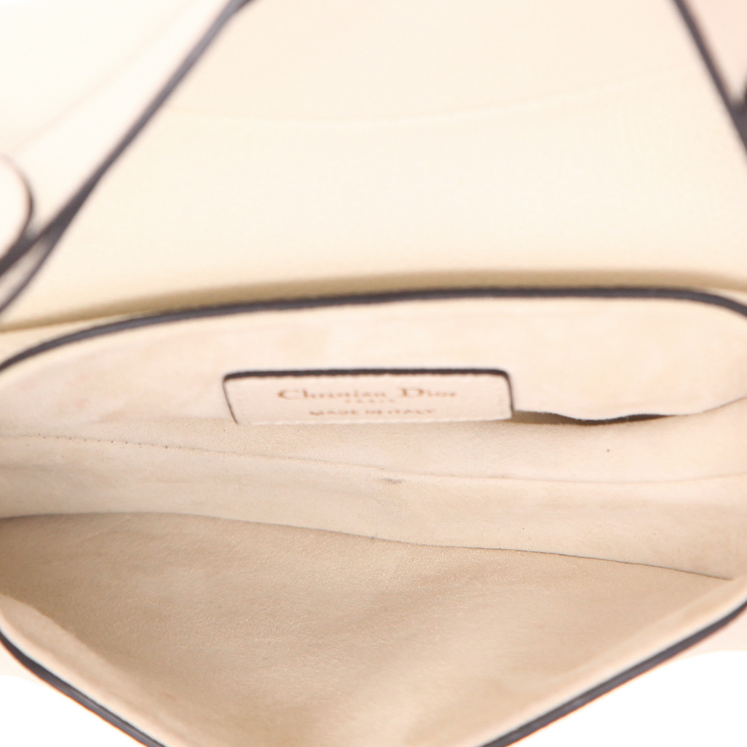 Borsa Dior  Saddle mini  in pelle martellata écru - Detail D3