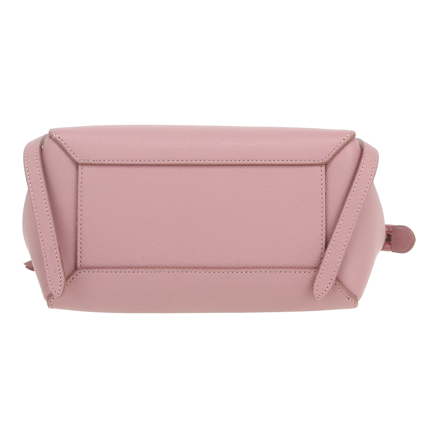 Sac bandoulière Celine  Belt Nano en cuir grainé rose - Detail D1