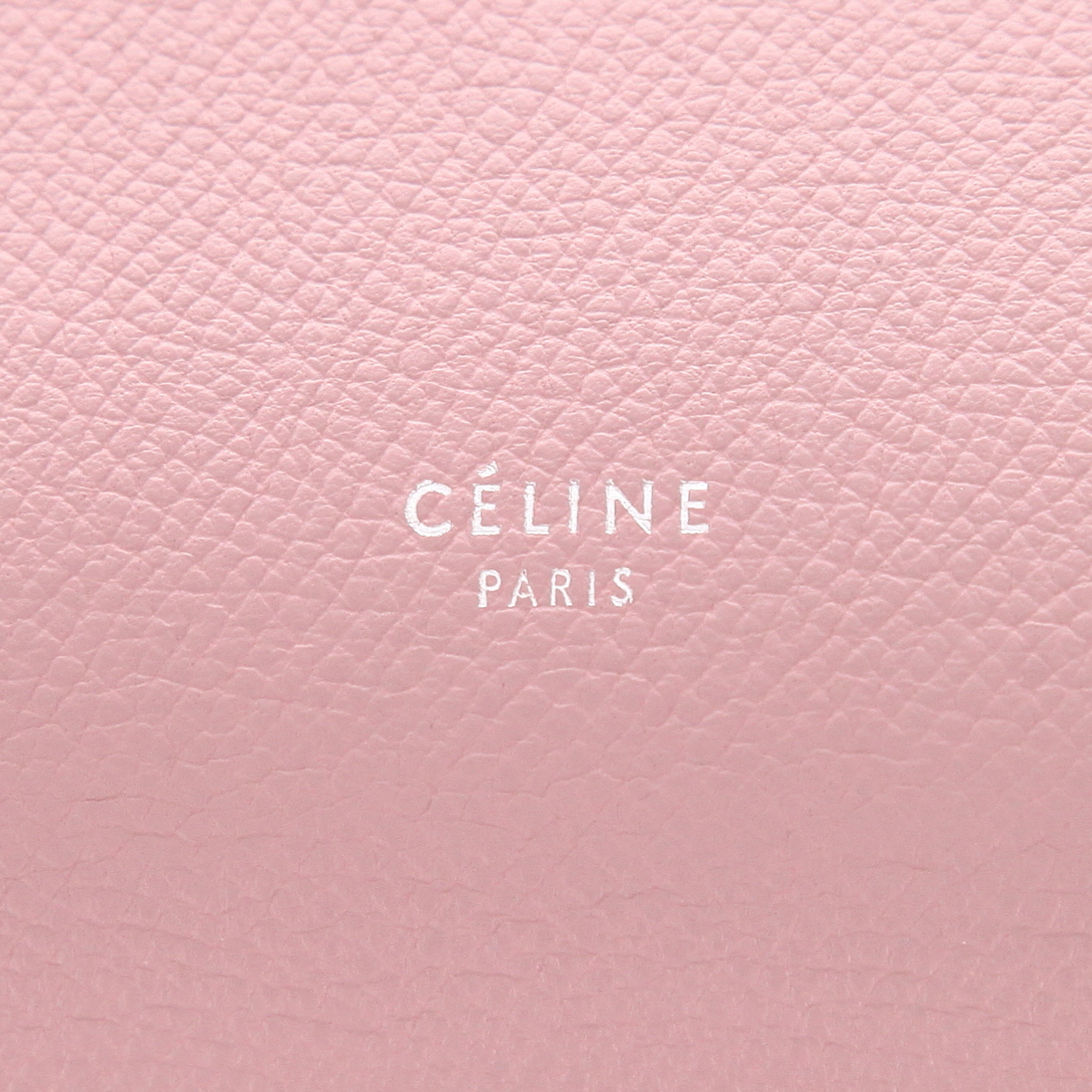 Celine  Belt Nano shoulder bag  in pink grained leather - Detail D2