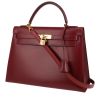 Bolso de mano Hermès  Kelly 32 cm en cuero box rojo H - 00pp thumbnail