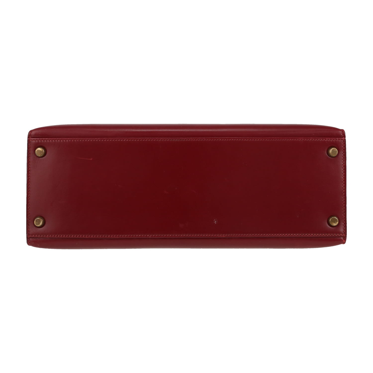 Hermès  Kelly 32 cm handbag  in red H box leather - Detail D1