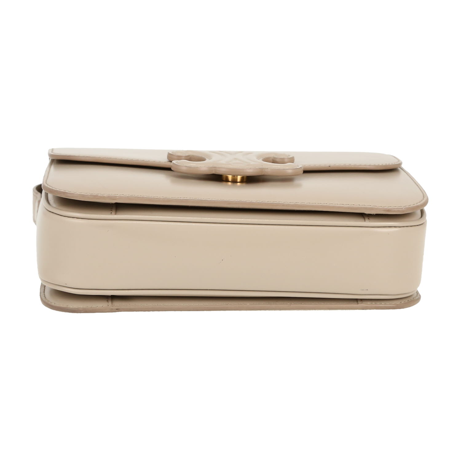 Sac bandoulière Celine  Triomphe en cuir beige - Detail D1