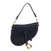 Dior  Saddle medium model  handbag  in navy blue smooth leather - 360 thumbnail