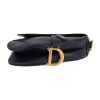 Dior  Saddle medium model  handbag  in navy blue smooth leather - Detail D1 thumbnail