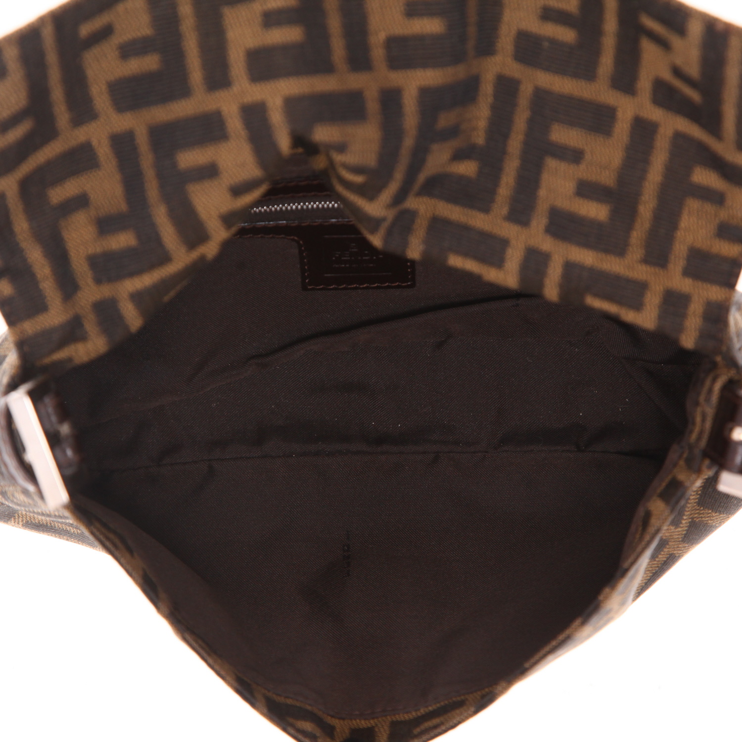 Fendi  Baguette handbag  in brown logo canvas - Detail D3