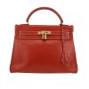 Borsa Hermès  Kelly 32 cm in pelle box rosso mattone - 360 thumbnail