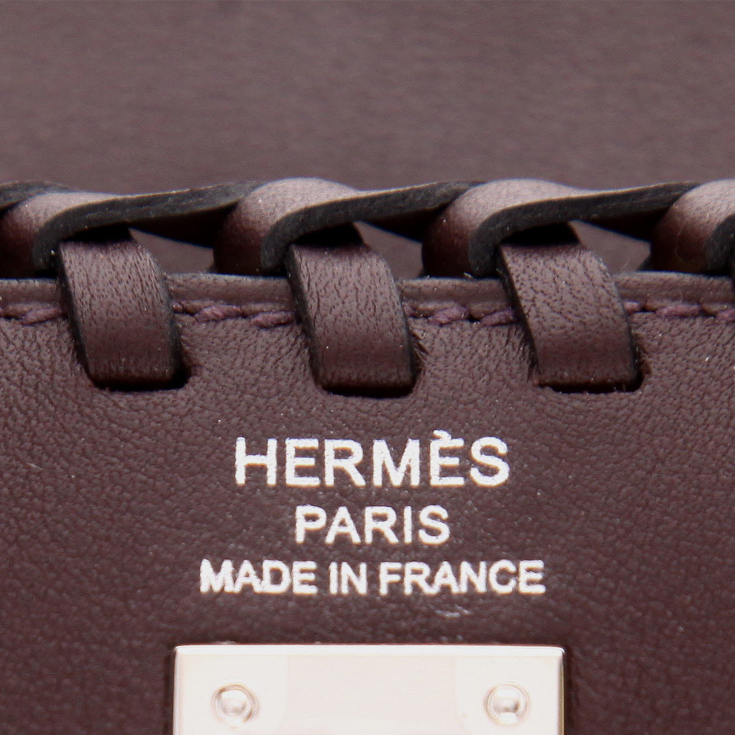 Hermès  Birkin 25 cm Picnic handbag  in Rouge Sellier Swift leather  and wicker - Detail D2