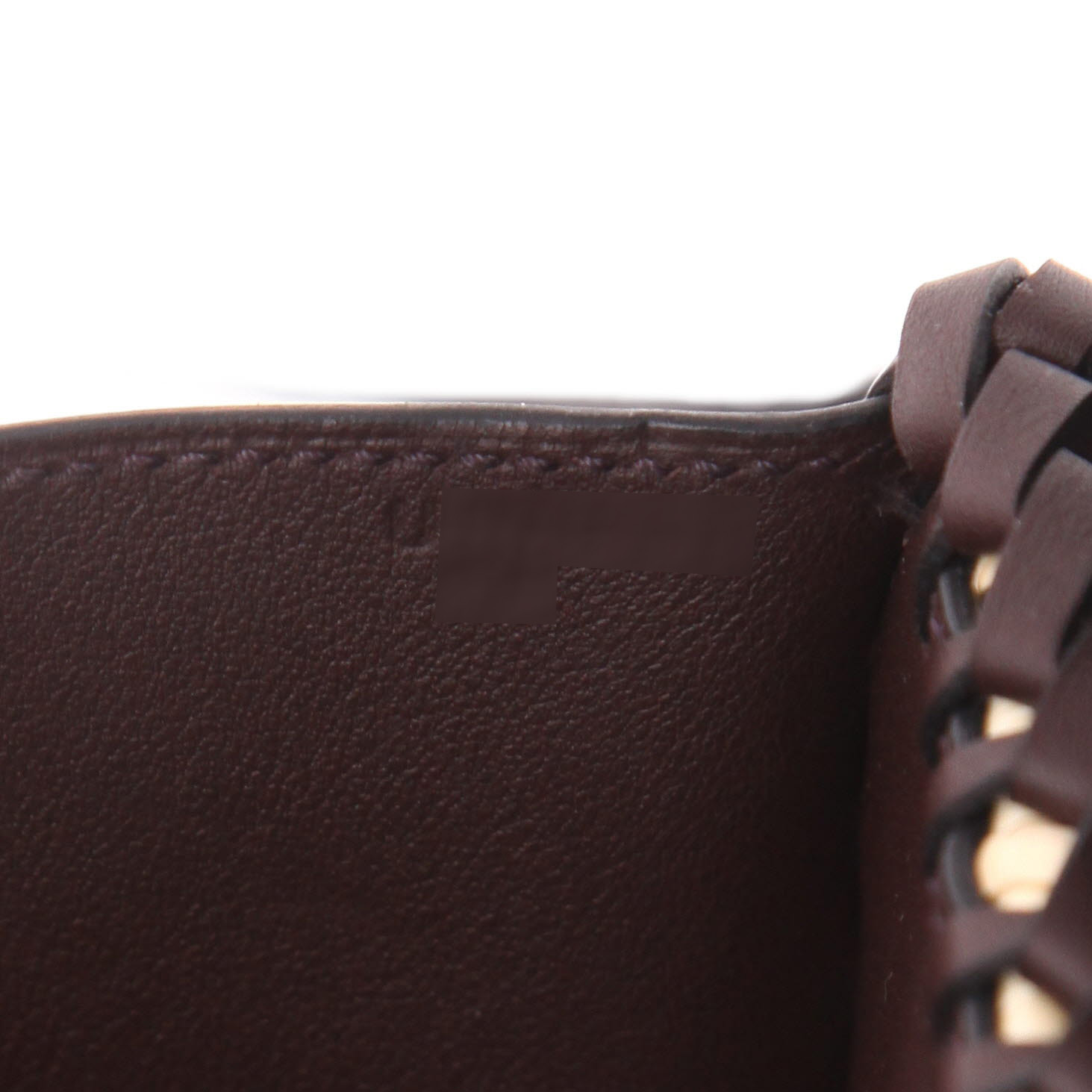 Bolso de mano Hermès Birkin 25 cm Picnic en cuero swift Rouge Sellier y mimbre - Detail D4