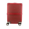 Goyard  Bourget rigid suitcase  in red Goyard canvas  and red leather - 360 thumbnail