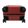 Valigia rigida Goyard  Bourget in tela Goyardine rossa e pelle rossa - Detail D1 thumbnail