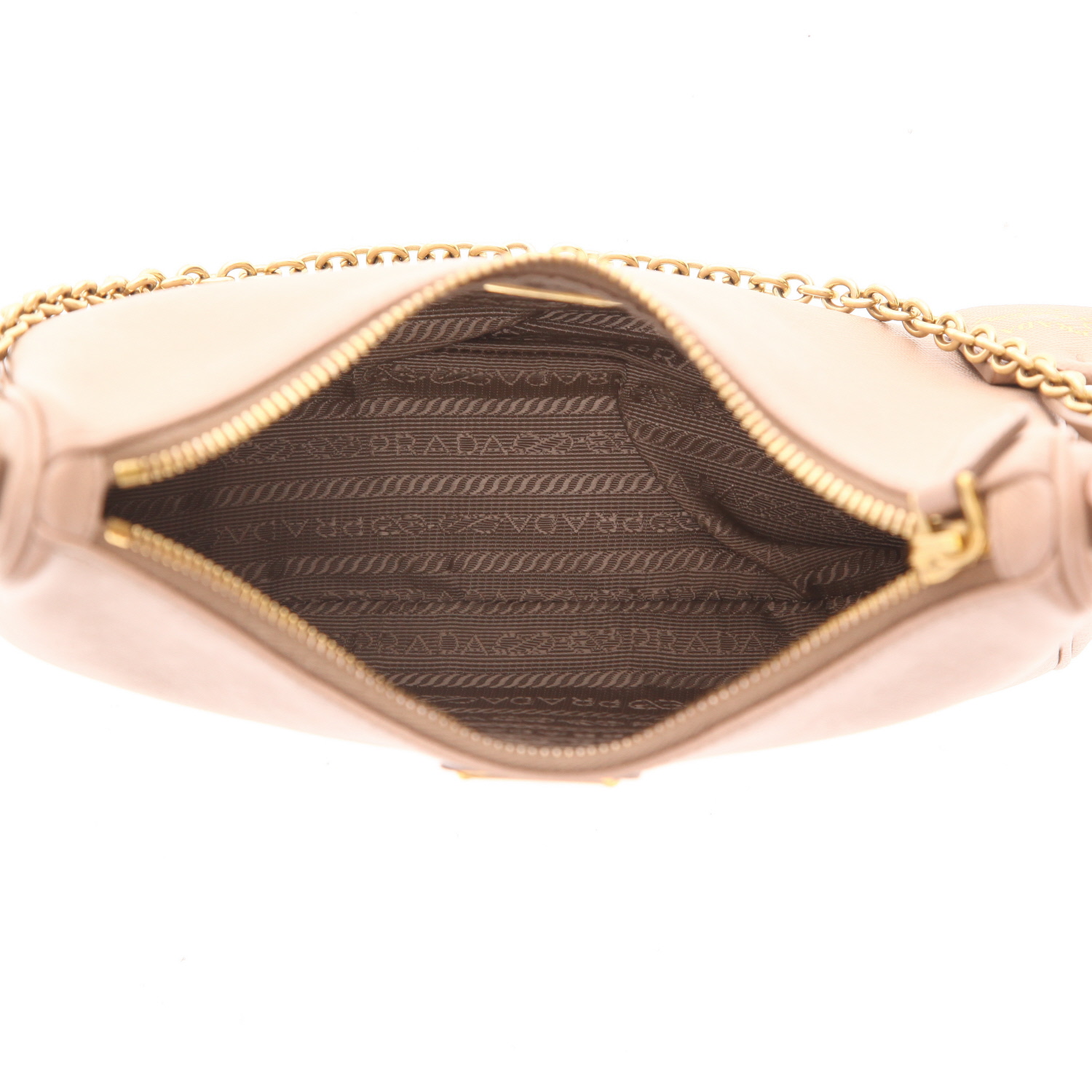 Bolso de mano Prada  Re-Edition 2005 en cuero rosa - Detail D3