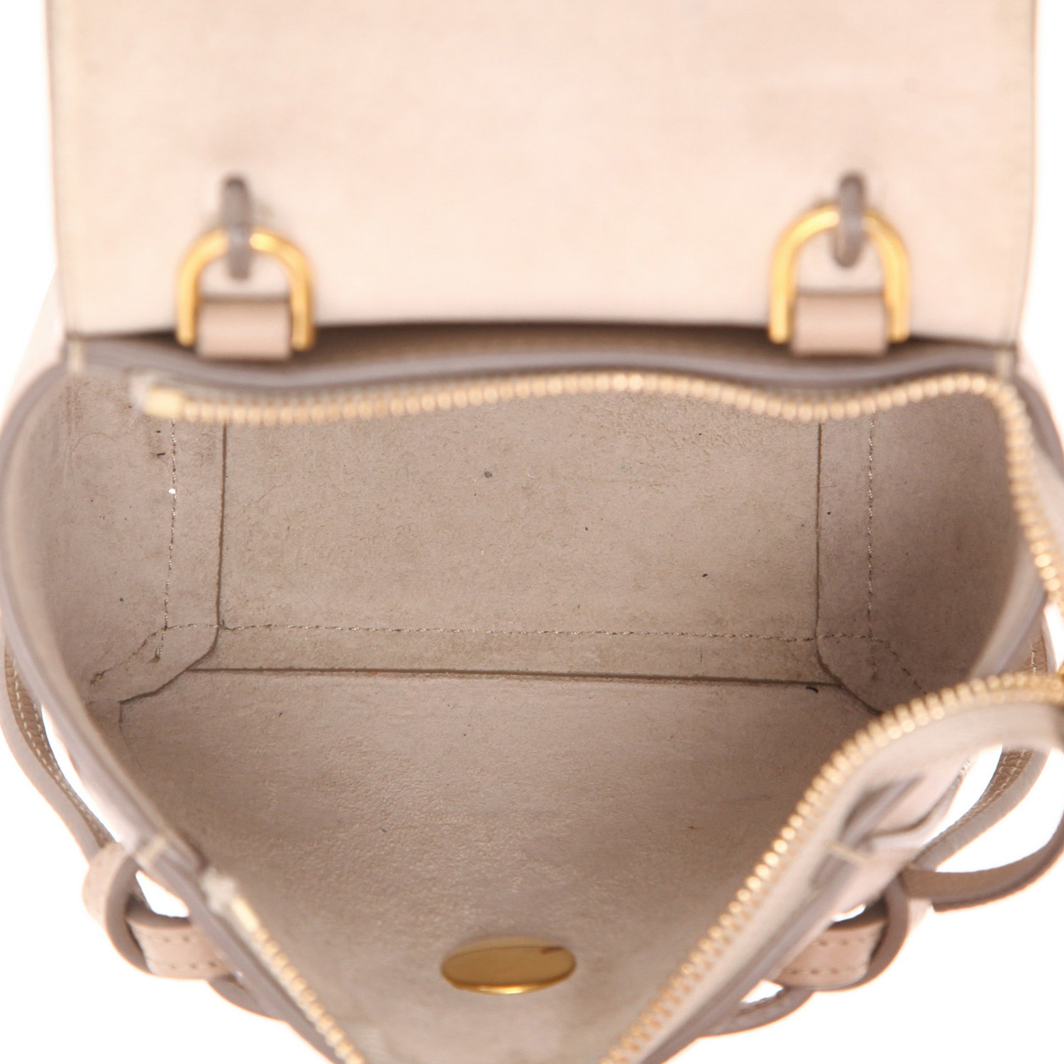 Bolso bandolera Celine  Belt Pico en cuero beige - Detail D3