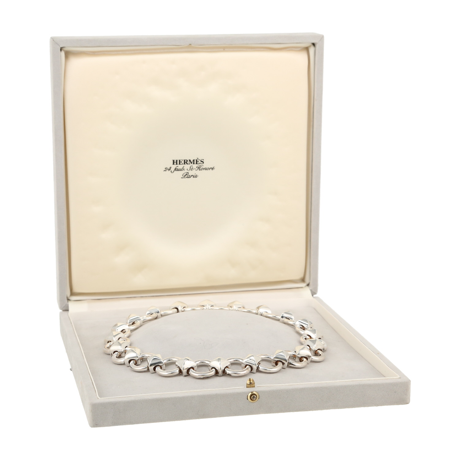 Collier Hermès Lancelot en argent - Detail D2