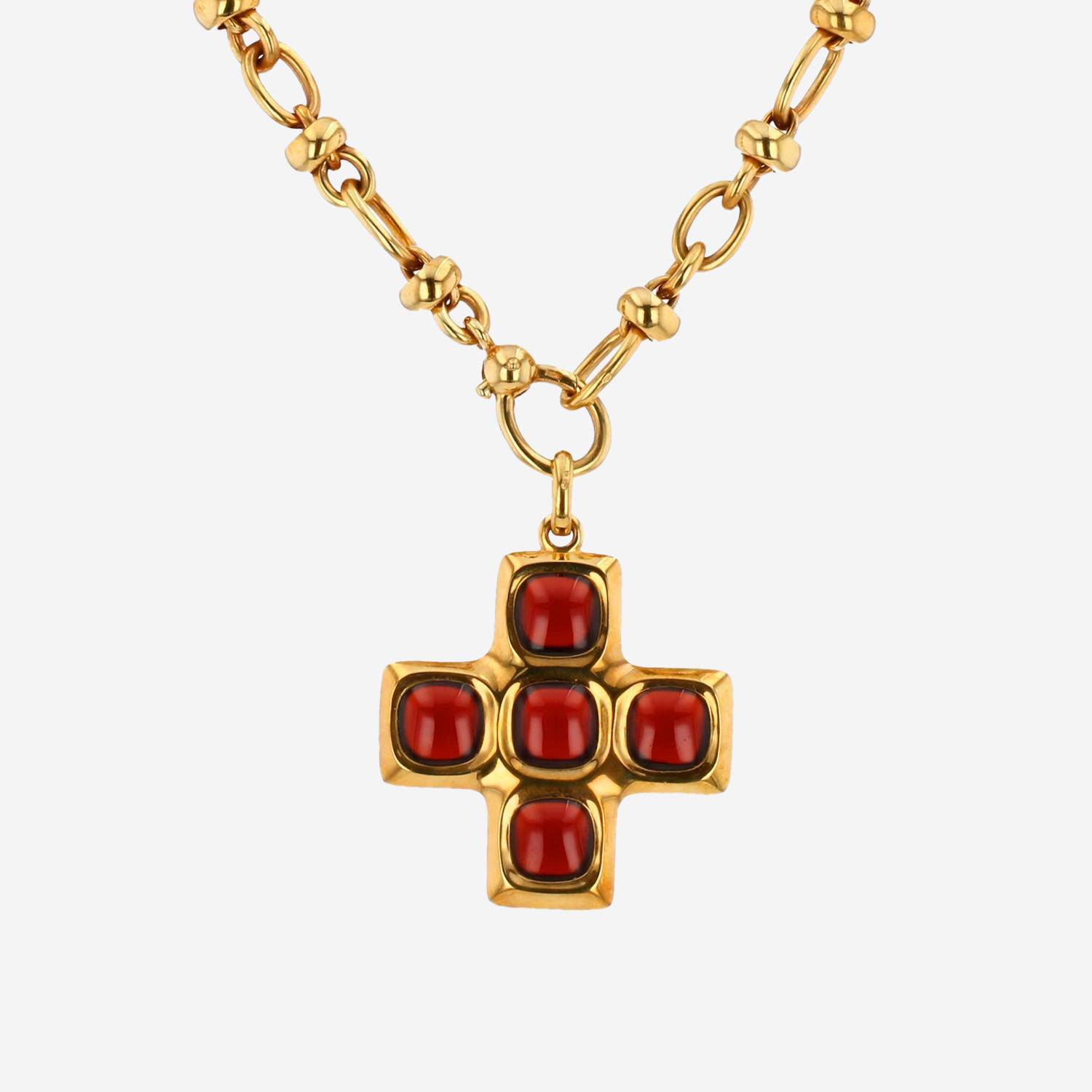 Collar Pomellato  de oro amarillo y granates