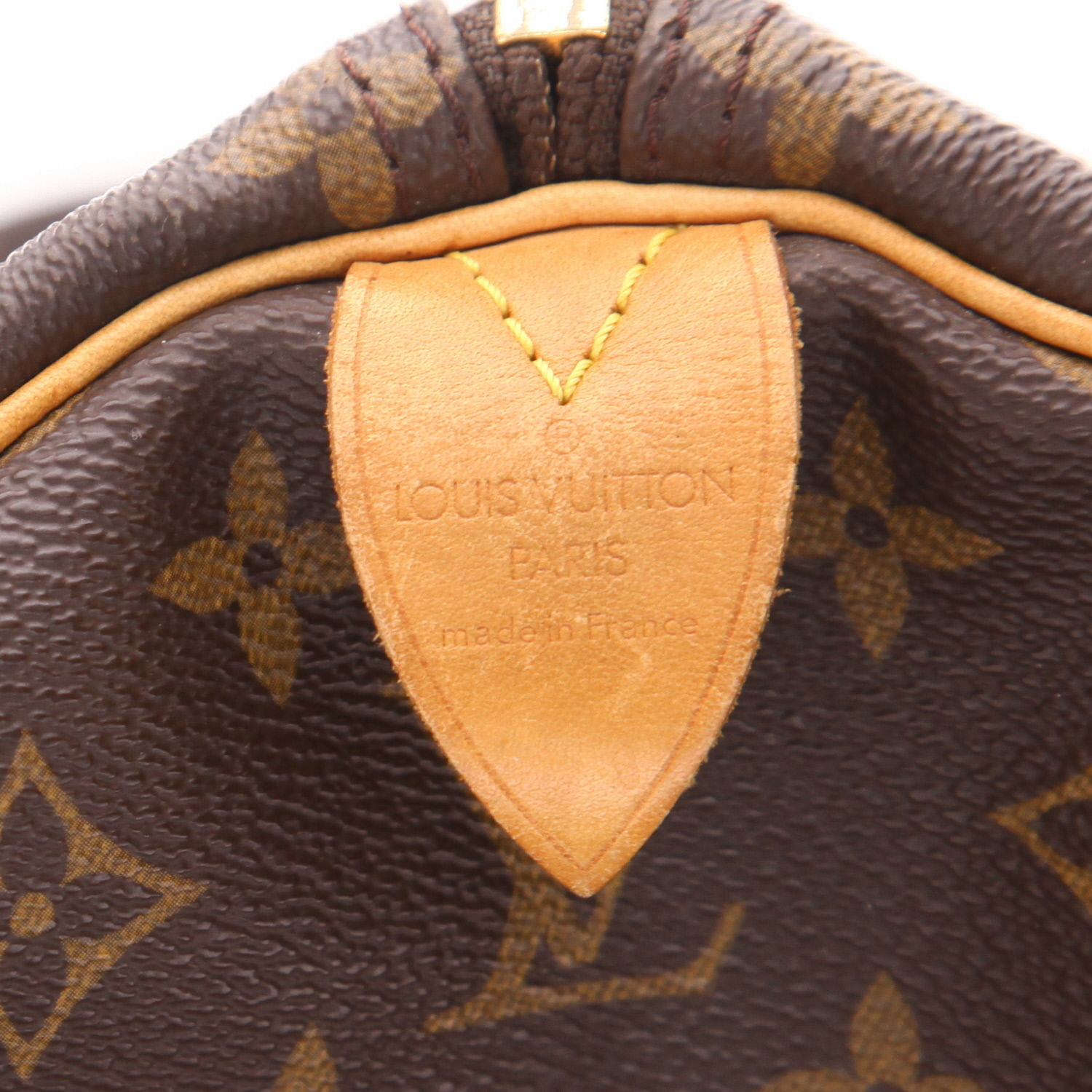 Bolsa de viaje Louis Vuitton  Keepall 60 en lona Monogram marrón y cuero natural - Detail D6