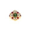 Bague Chanel  en or jaune, tourmaline vert et rubis - 360 thumbnail