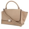 Bolso de mano Celine  Trapeze en cuero beige y ante beige - 00pp thumbnail