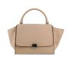 Bolso de mano Celine  Trapeze en cuero beige y ante beige - 360 thumbnail