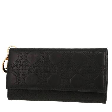 Dior   wallet  in black leather cannage