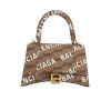 Balenciaga  Hourglass handbag  in beige monogram canvas  and leather - 360 thumbnail