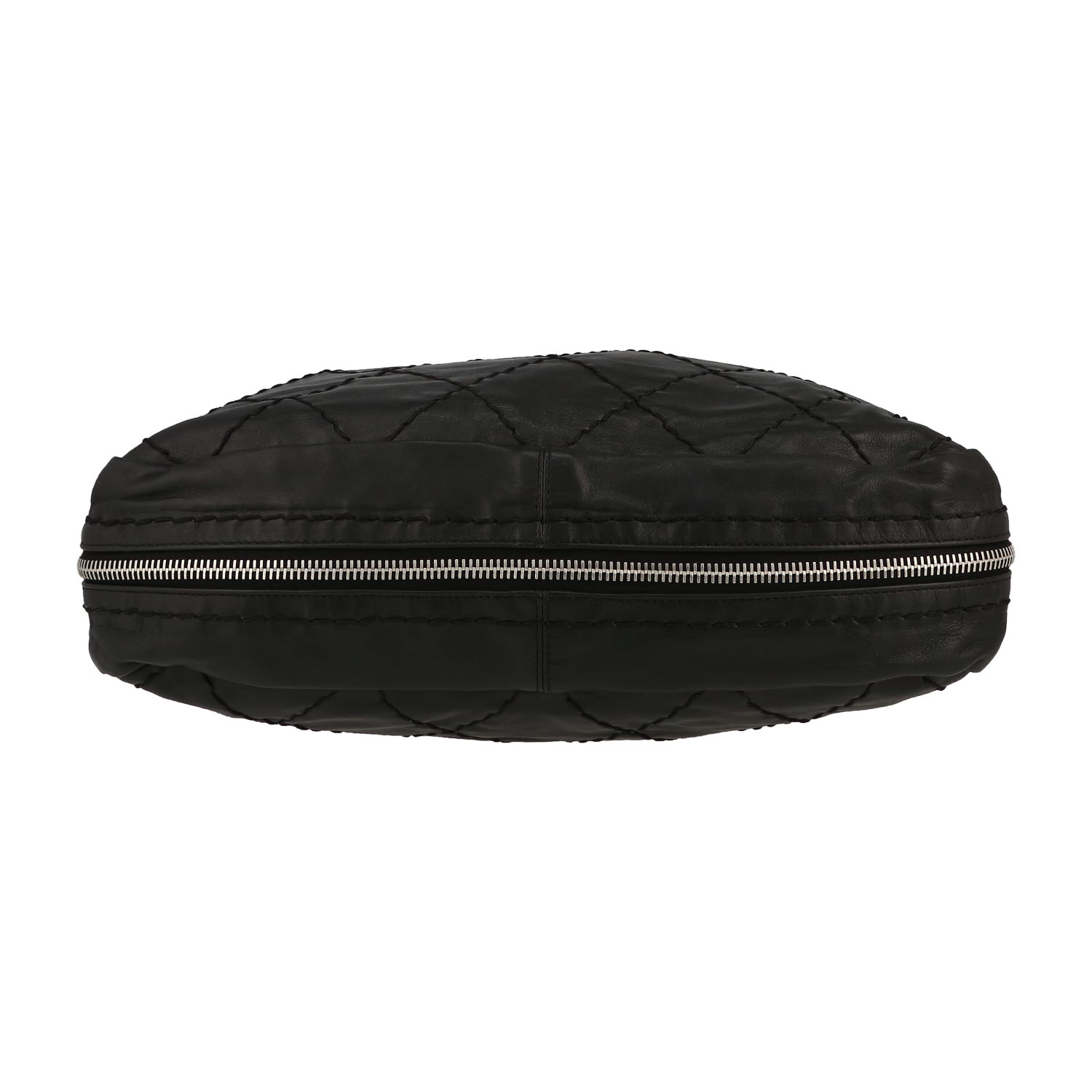 Chanel   handbag  in black quilted leather - Detail D1