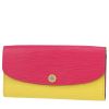 Portefeuille Louis Vuitton   en cuir épi rose et jaune - 00pp thumbnail