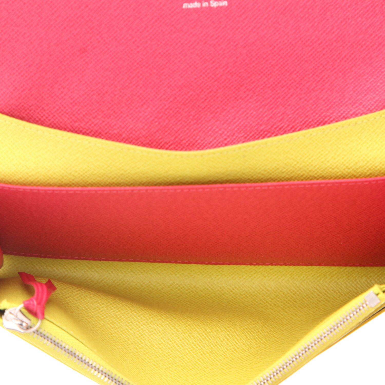Louis Vuitton   wallet  in pink and yellow epi leather - Detail D3