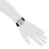 Cartier Santos-100  in stainless steel Ref: Cartier - 2878  Circa 2010 - Detail D1 thumbnail