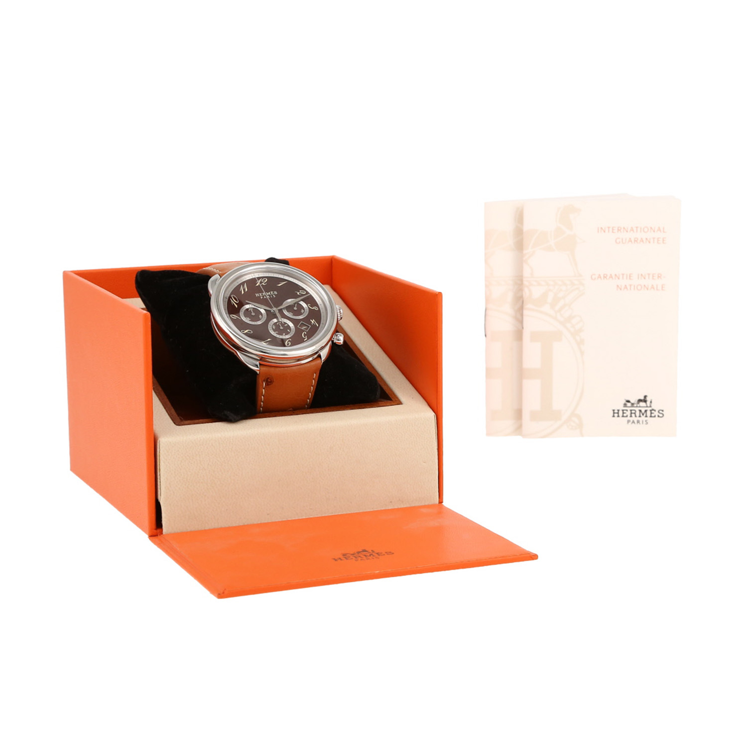 Reloj Hermès Arceau Chrono de acero Ref: Hermes - AR4.910  Circa 2006 - Detail D2