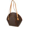 Bolso de mano Louis Vuitton  Ellipse en lona Monogram marrón y cuero natural - 00pp thumbnail