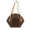 Bolso de mano Louis Vuitton  Ellipse en lona Monogram marrón y cuero natural - 360 thumbnail