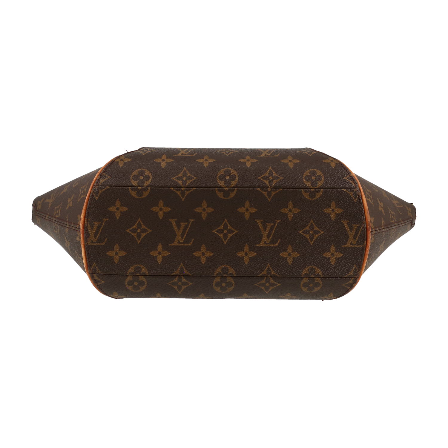 Louis Vuitton  Ellipse handbag  in brown monogram canvas  and natural leather - Detail D1
